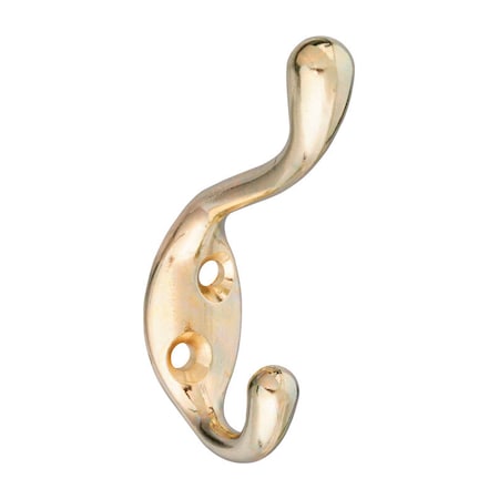 National Hardware National Hardware 3.3 in. L Brass Gold Zinc Heavy Duty Garment Hook 75 lb. cap. 1 pk N248-229